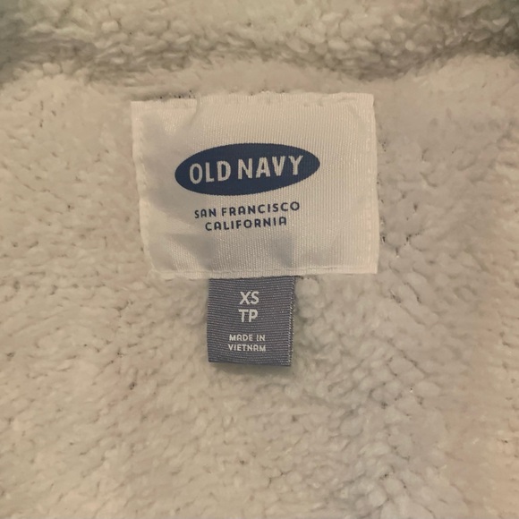 Old Navy Red & Navy Plaid Sherpa Lined Bomber Style Jacket - Picture 2 of 2